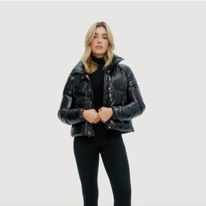 Noize "Coco" Cropped Glossy Puffer NEW